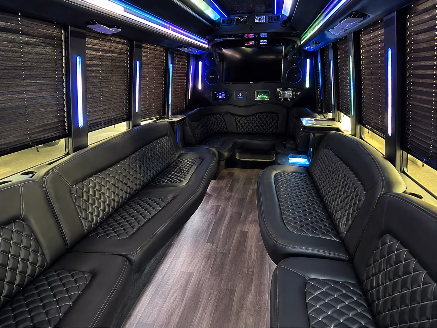18 Passenger Party Bus Interior