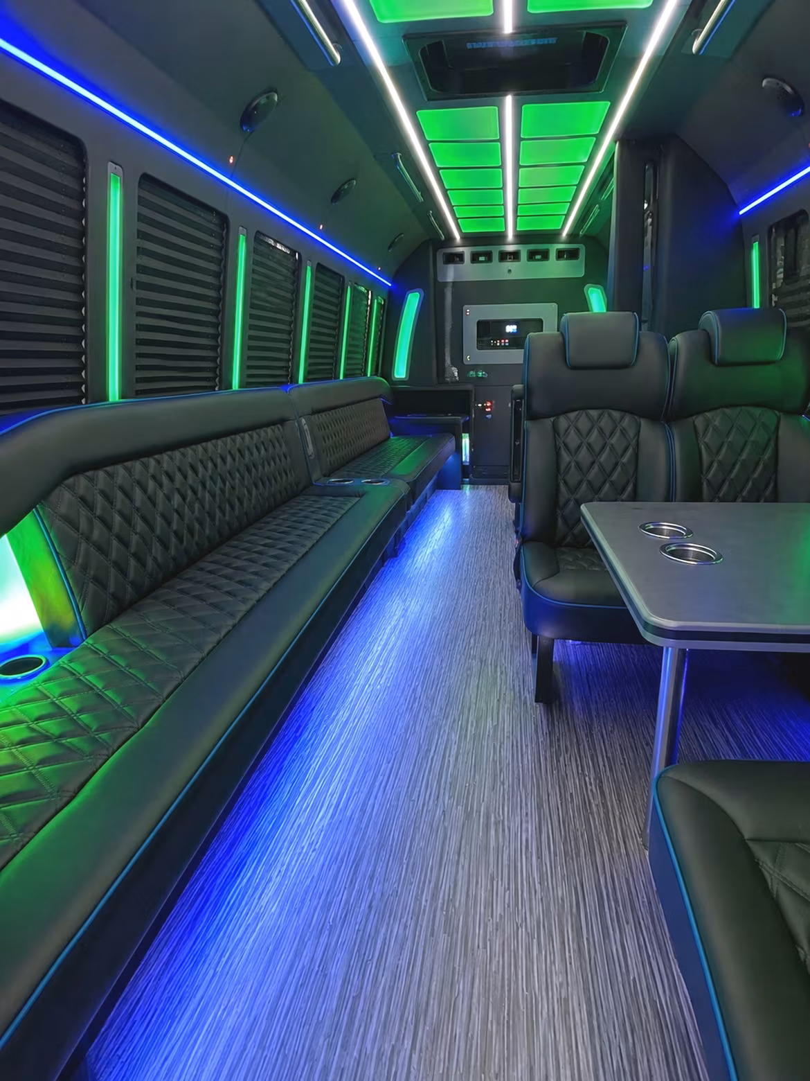 20 Passenger Party Bus Interior