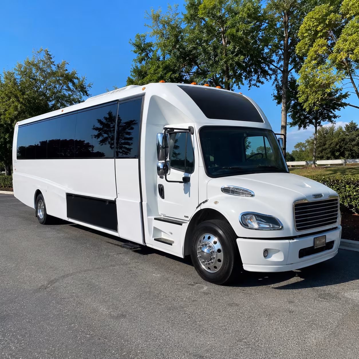 Raleigh Bachelor & Bachelorette Transportation party bus exterior