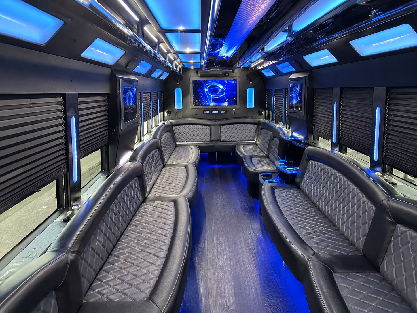 Raleigh Birthday, Sweet 16, & Quinceañera Transportation party bus exterior