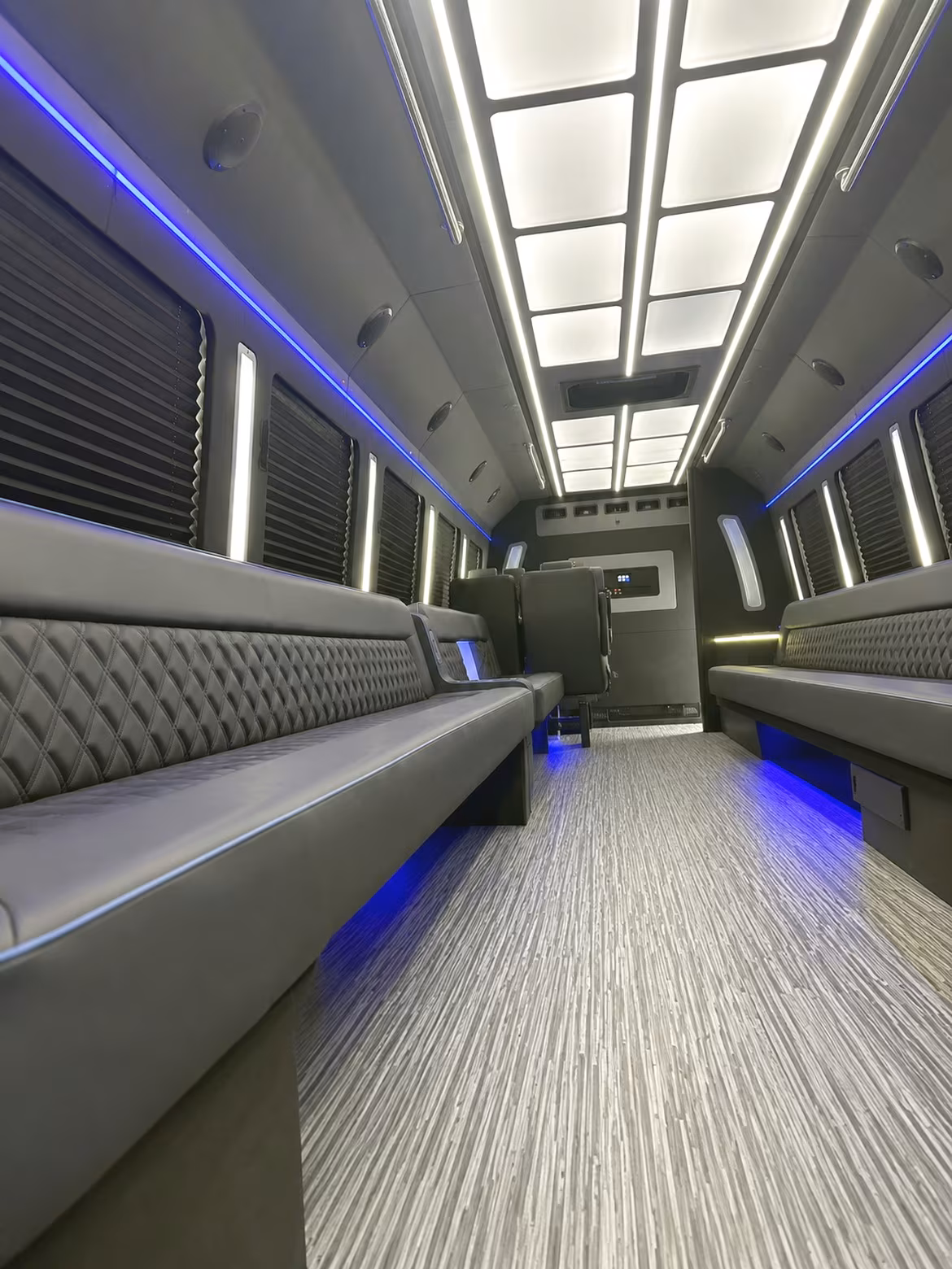 Raleigh Birthday, Sweet 16, & Quinceañera Transportation party bus interior