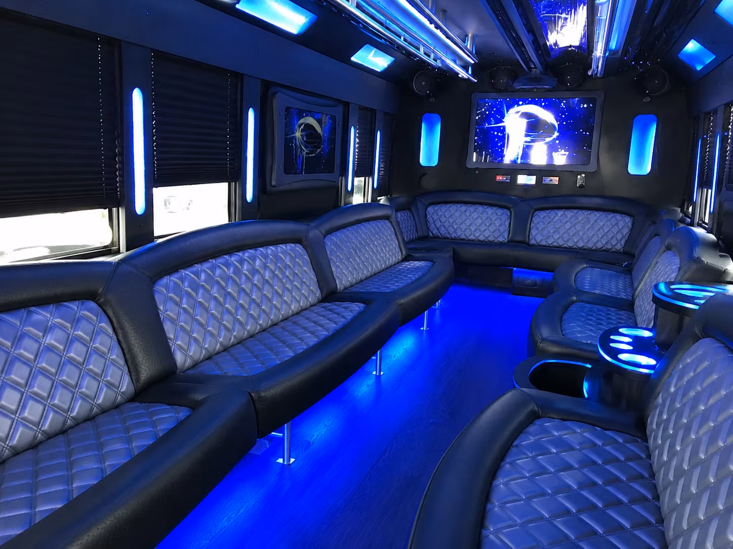 Raleigh Concert & Music Festival Transportation party bus interior