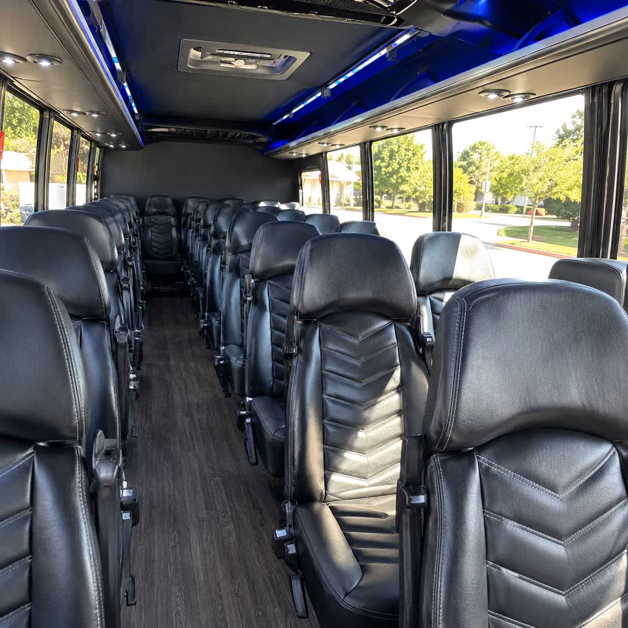 Raleigh Corporate Transportation party bus interior