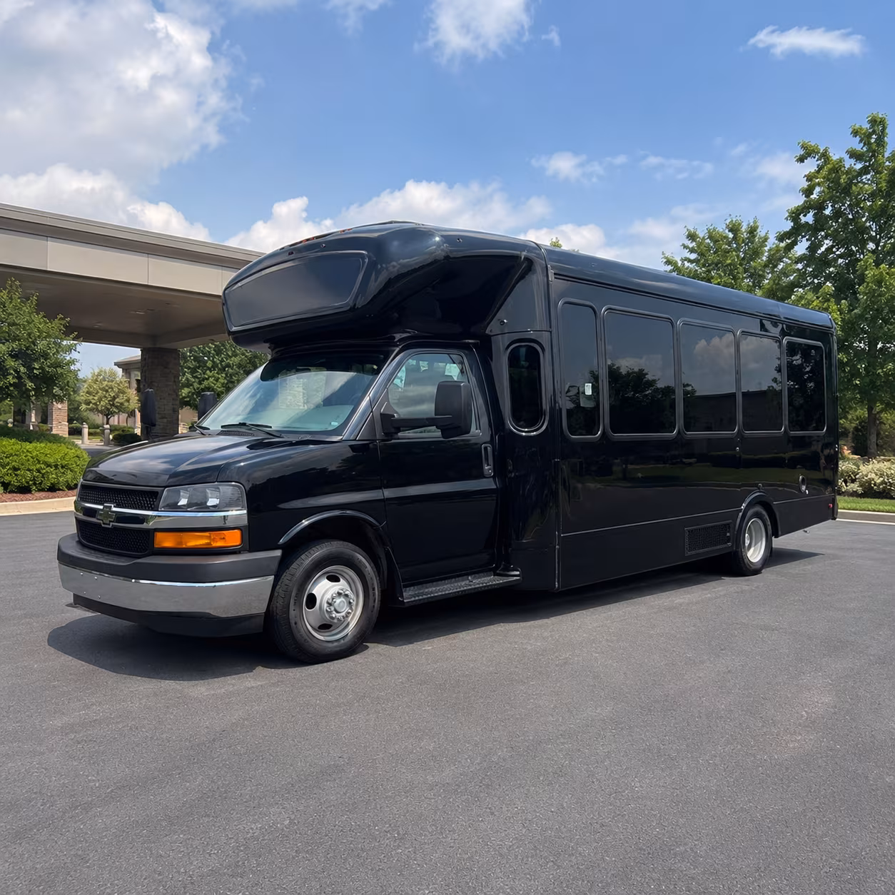 Raleigh Private Event Transportation party bus exterior