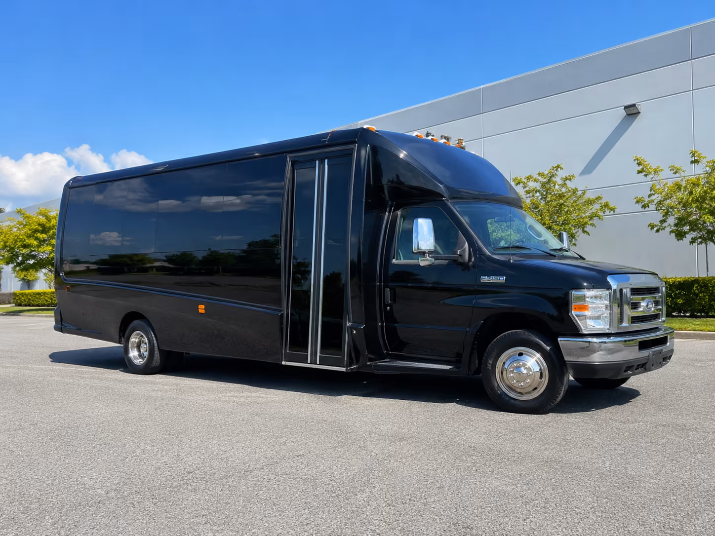 Raleigh Private Event Transportation party bus exterior