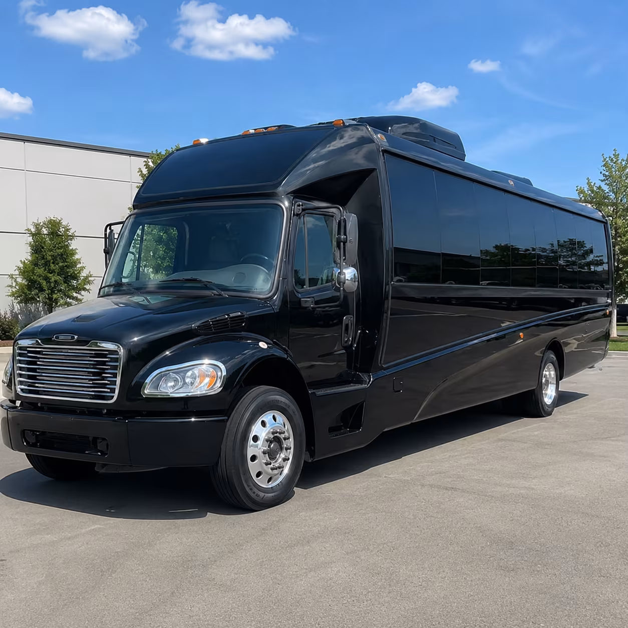Raleigh School Event Transportation party bus exterior
