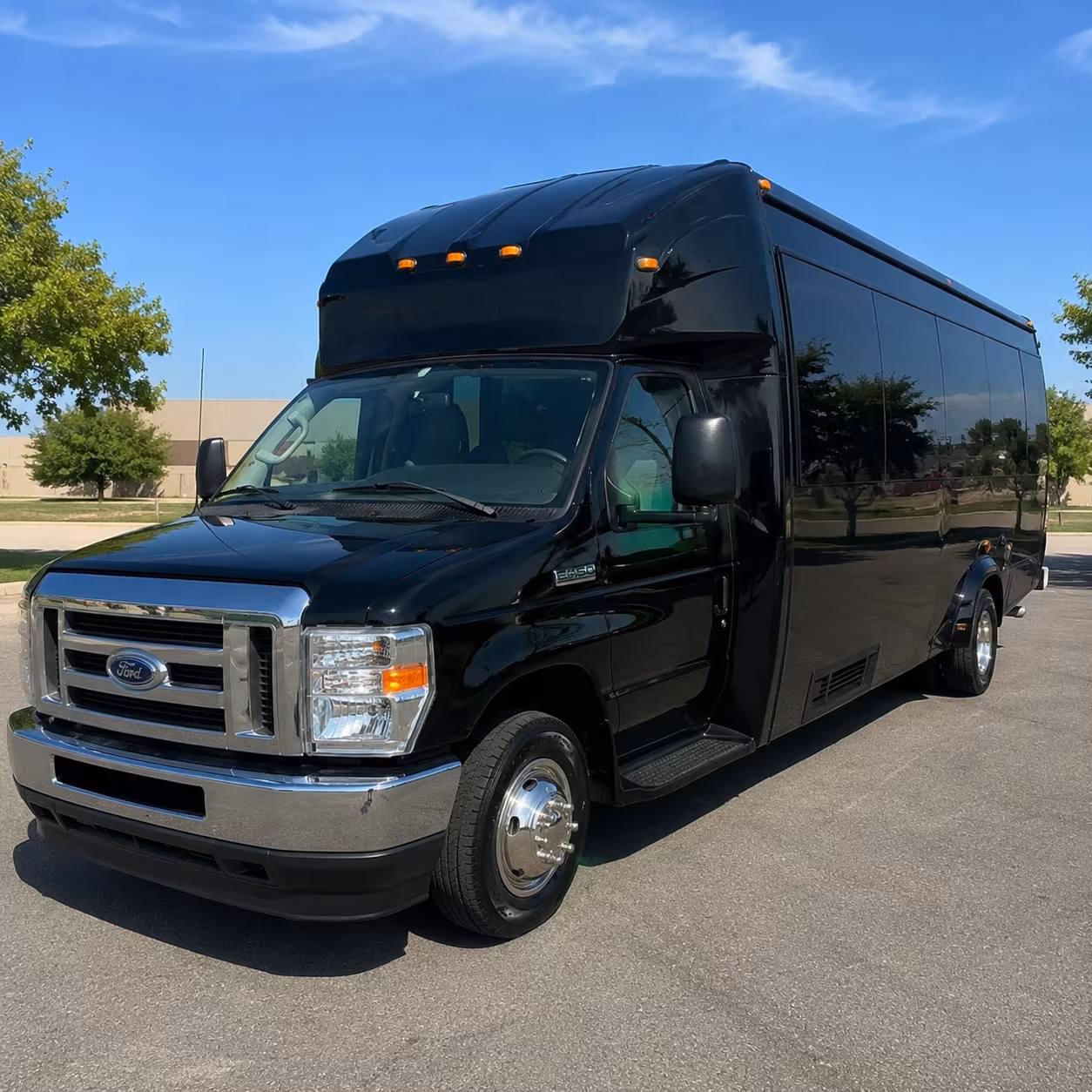 Raleigh Wedding Transportation party bus exterior