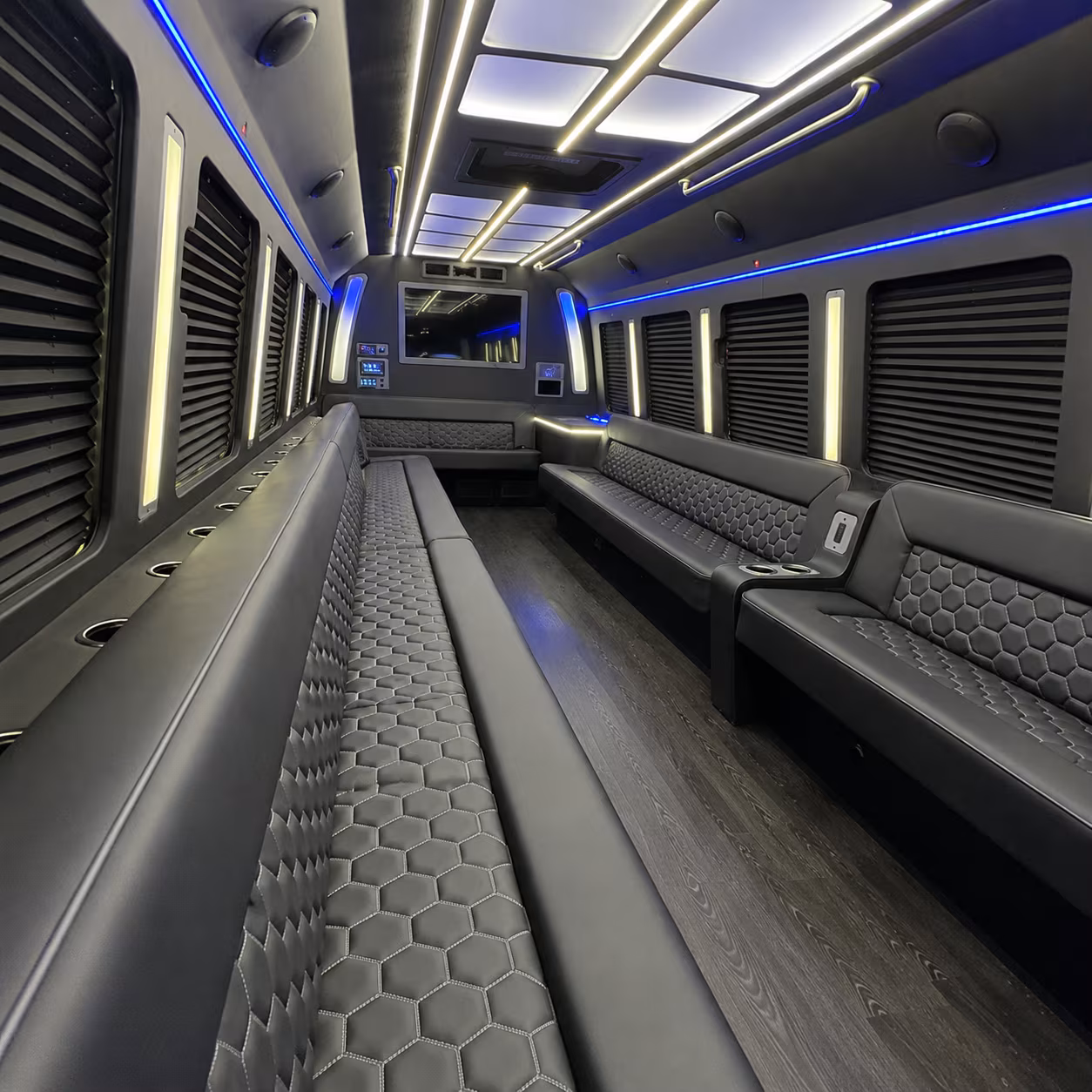 Raleigh Wedding Transportation onboard seating
