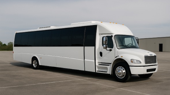 Exterior of Charter Bus Company Cary's 20 Passenger Party Bus in Cary
