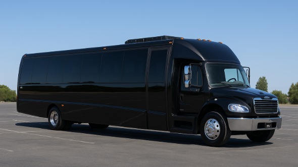 Exterior of Charter Bus Company Wake Forest's 25 Passenger Party Bus in Wake Forest