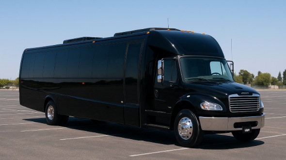 Exterior of Charter Bus Company Fayetteville's 28 Passenger Party Bus in Fayetteville