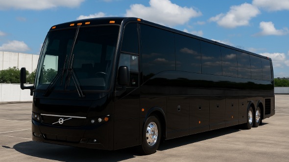 Exterior of Charter Bus Company High Point's 40 Passenger Party Bus in High Point