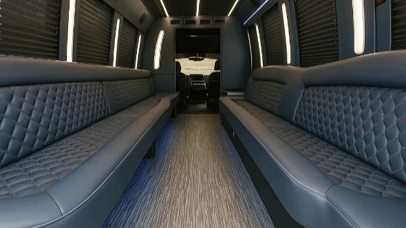 40 passenger party bus interior