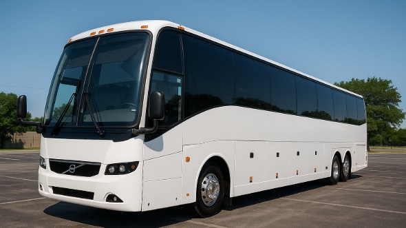 Exterior of Charter Bus Company Fayetteville's 50 Passenger Party Bus in Fayetteville