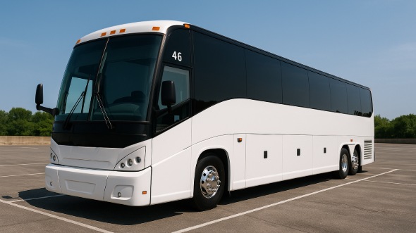 Exterior of Charter Bus Company Greenville's 50 Passenger Party Bus in Greenville