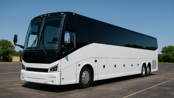 Exterior of Charter Bus Company High Point's 50 Passenger Party Bus in High Point