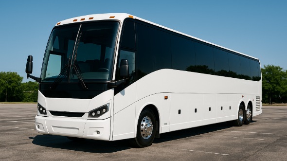 Exterior of Charter Bus Company Rocky Mount's 50 Passenger Party Bus in Rocky Mount