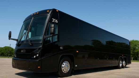 Exterior of Charter Bus Company Raleigh's 56 Passenger Charter Bus in Raleigh