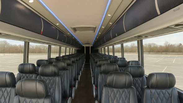 Interior of Charter Bus Company Raleigh's ADA Charter Bus in Raleigh