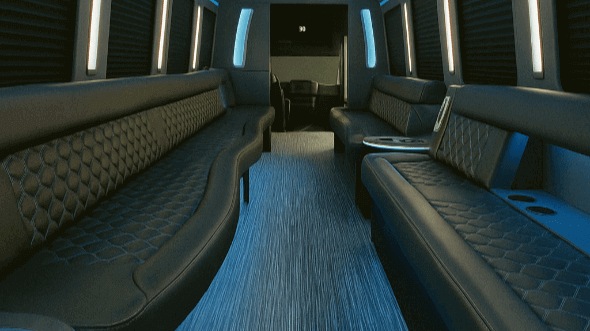 raleigh 28 passenger party bus interior